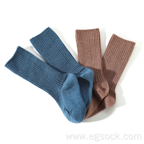 Organic wool kids socks rib